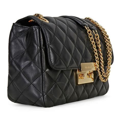 michael kors black bag price|michael kors quilted black bag.